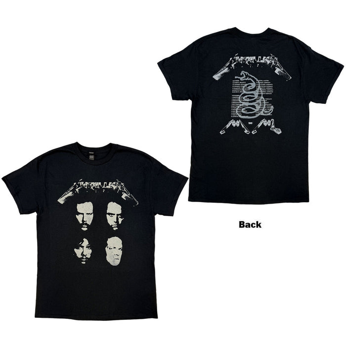 Metallica 4 Faces Black Medium T-Shirt