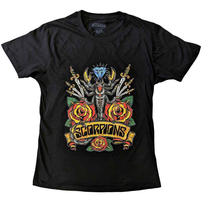 Scorpions Raditional Tattoo Black Medium T-Shirt