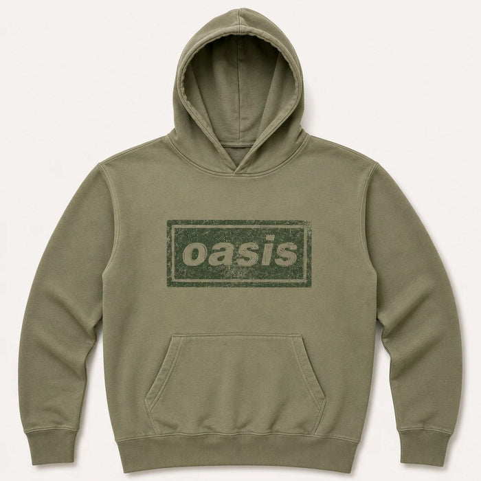 Oasis Lino Logo Green Medium Hoodie