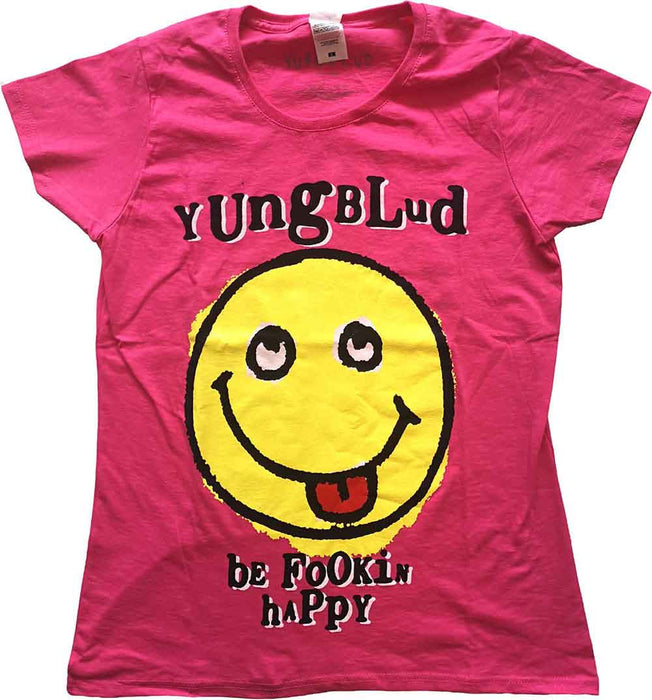 Yungblud Raver Smile Pink Ladies Large T-Shirt