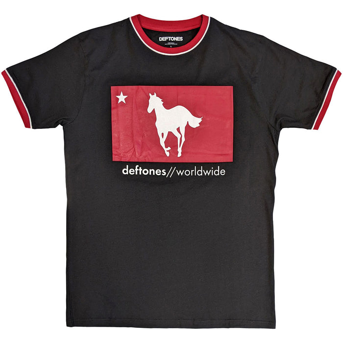 Deftones Star & Pony Ringer Black XX-Large T-Shirt