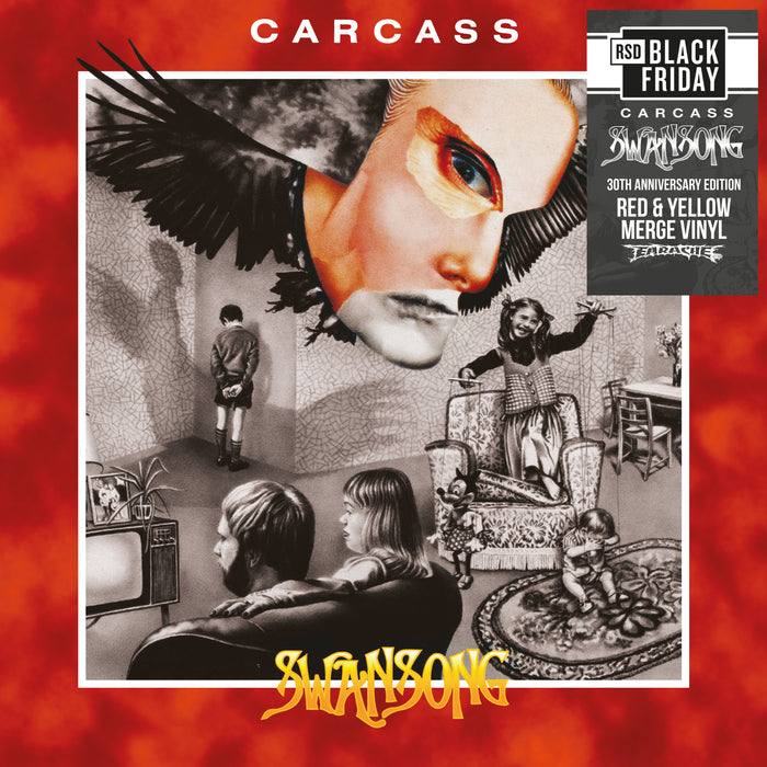 Carcass Swansong Vinyl LP Red & Yellow Merge Colour RSD Black Friday 2026 Due Out 28/11/26
