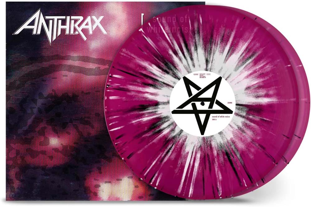 Anthrax Sound Of White Noise Vinyl LP Transparent Violet White Black Splatter Vinyl LP 2024