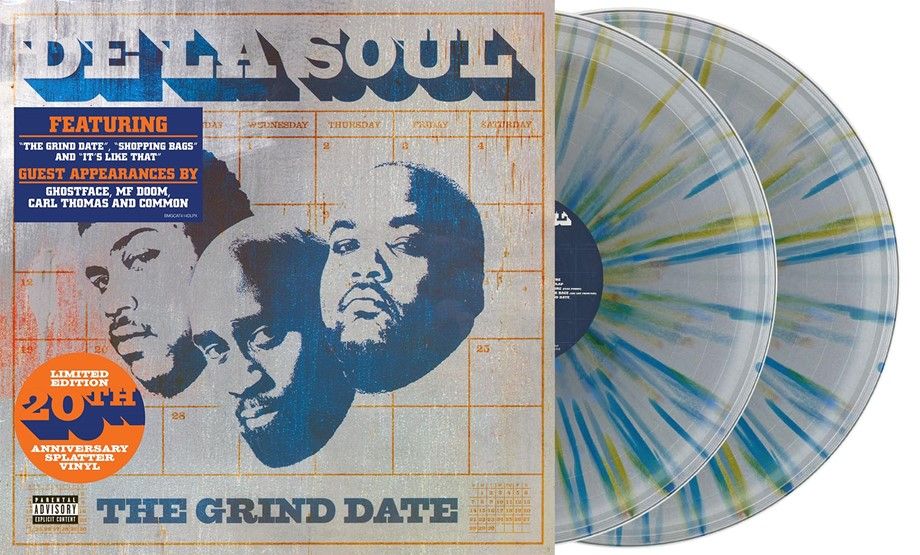 De La Soul The Grind Date (20th Anniversary Edition) Vinyl LP Clear & Blue Splatter Colour 2025