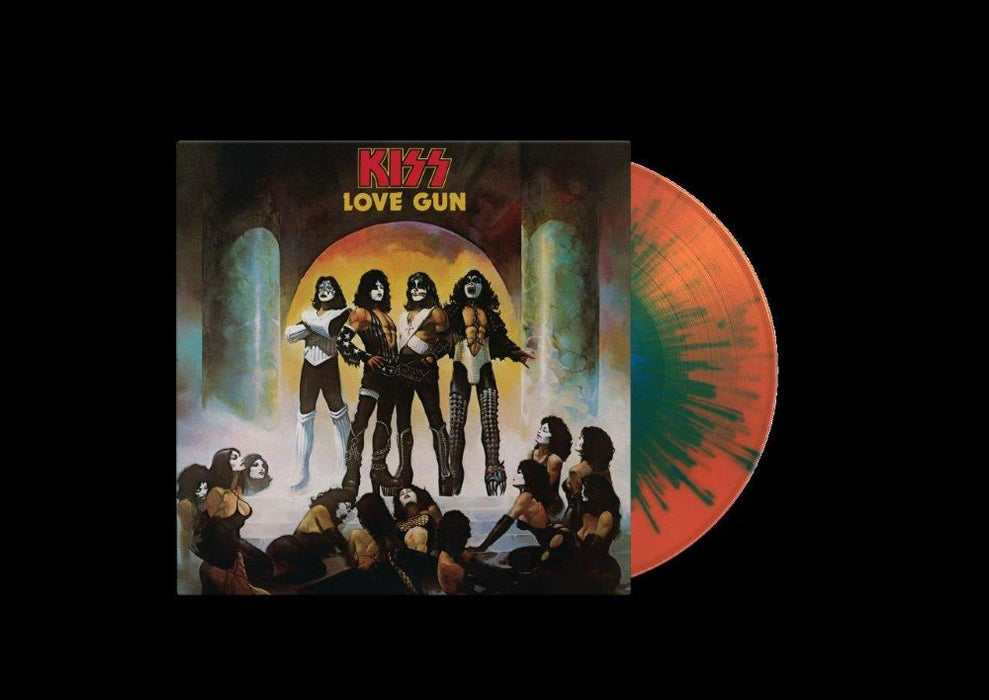 Kiss Love Gun Vinyl LP Tangerine & Aqua Splatter Colour NAD 2025