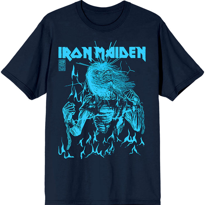 Iron Maiden 50 Life After Death Flames Navy Blue XX-Large T-Shirt