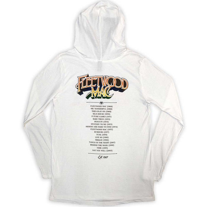 Fleetwood Mac Albums Bus Lightweight White Medium Hoodie