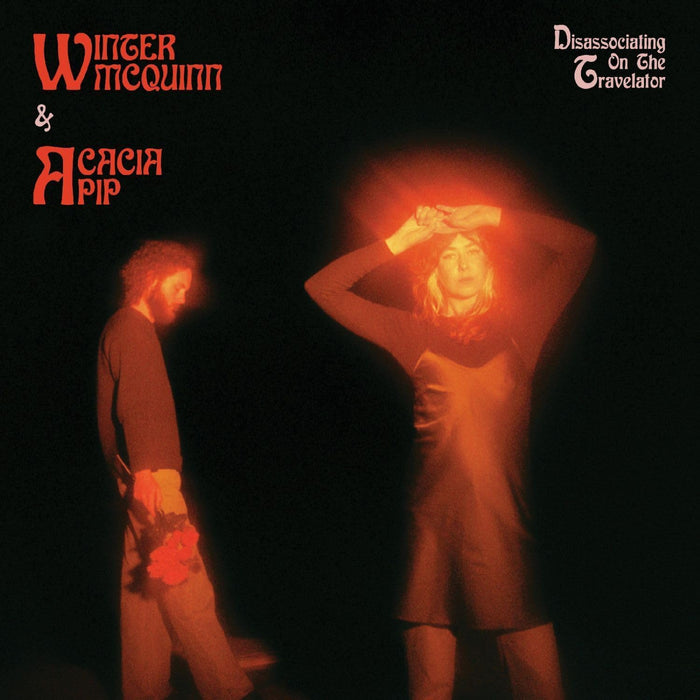 Winter McQuinn & Acacia Pip Disassociating On The Travelator Vinyl LP Pink Haze' Magenta/White Blend Colour