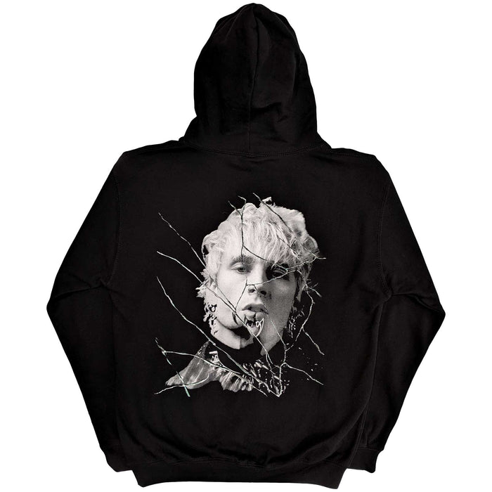 Machine Gun Kelly Cracked Glass Black X-Large Unisex Hoodie