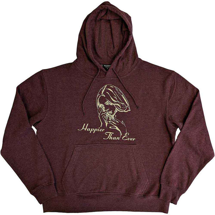 Billie Eilish Happier Than Ever Brown Medium Hoodie