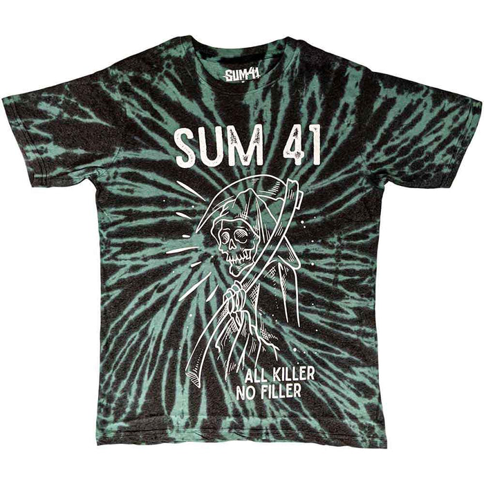 Sum 41 Reaper Green Dip-Dye Wash XXL Unisex T-Shirt