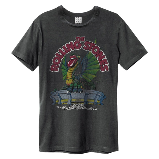 Rolling Stones US 1972 Amplified Charcoal Small Unisex T-Shirt