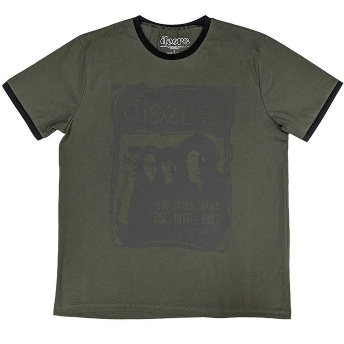 The Doors New Haven Frame Ringer Khaki Green Small T-Shirt