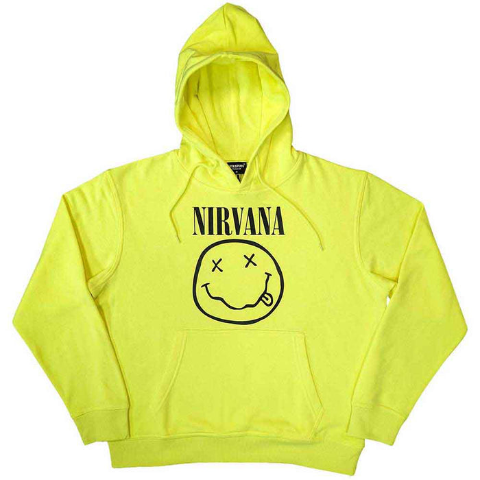 Nirvana Inverse Happy Face Neon Yellow XX-Large Hoodie