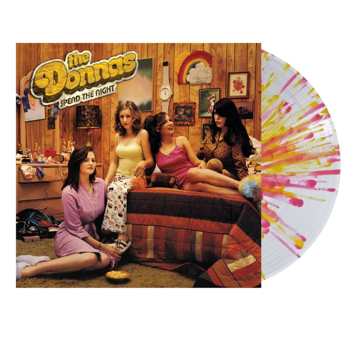 The Donnas Spend the Night Vinyl LP Clear w/Canary & Pink Splatter Colour Due Out 06/03/26