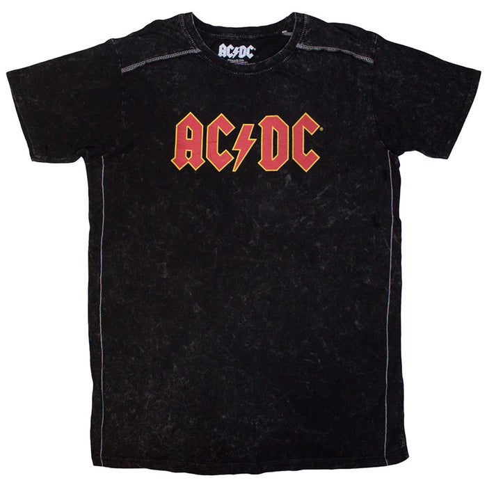 AC/DC Logo Wash Black Small T-Shirt