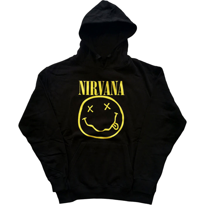 Nirvana Yellow Happy Face Black XX-Large Hoodie