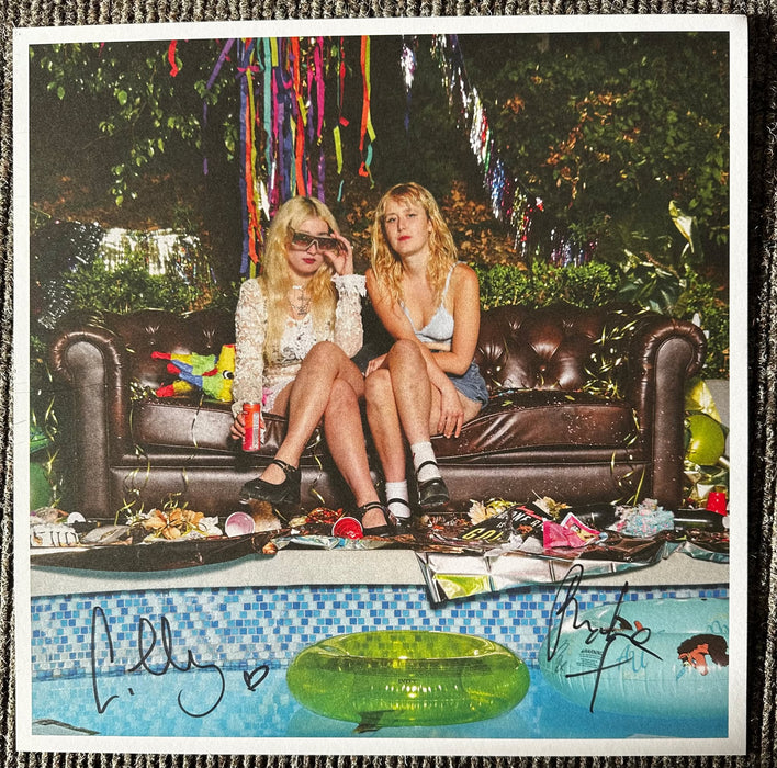 Lambrini Girls Who Let The Dogs Out Vinyl LP Indies 'Gay Smurf Dick' Blue Colour & Signed Print Due Out 10/01/25