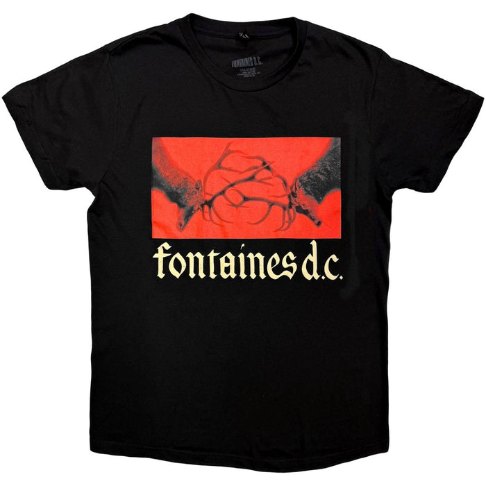 Fontaines D.C. Clashing Stags Black Small T-Shirt