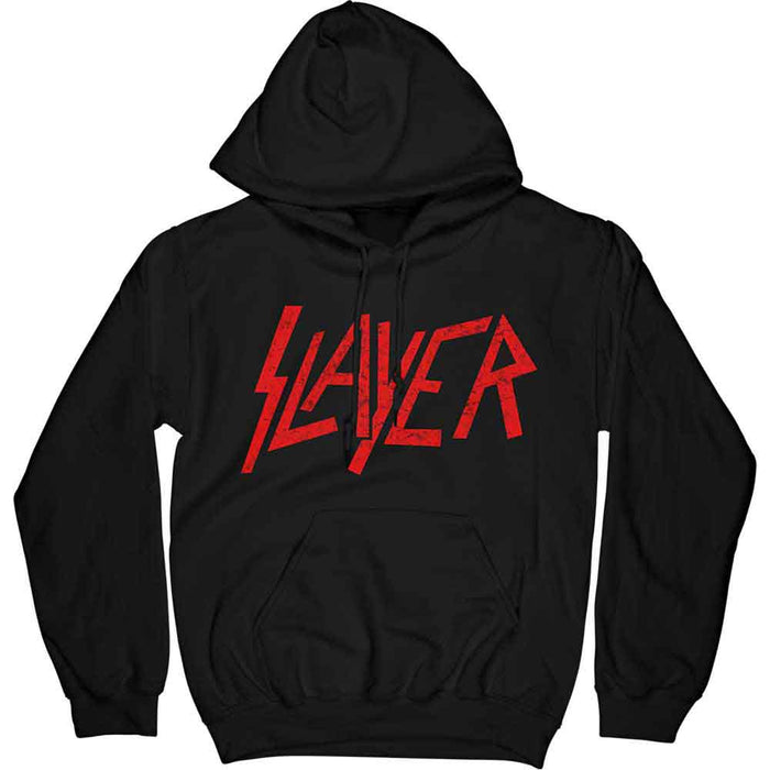 Slayer Distressed Logo Black X-Large Hoodie