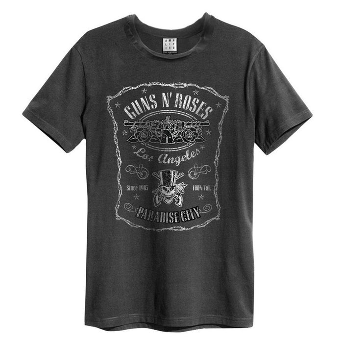 Guns N Roses L.A. Paradise City Amplified Charcoal Medium Unisex T-Shirt