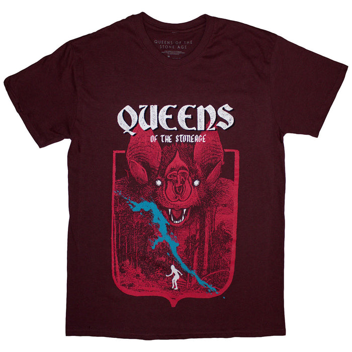 Queens Of The Stone Age Bat Maroon Red Medium T-Shirt
