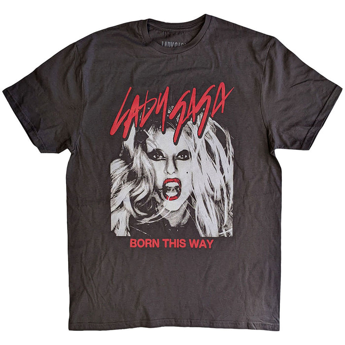 Lady Gaga Born This Way Charcoal Grey Small T-Shirt