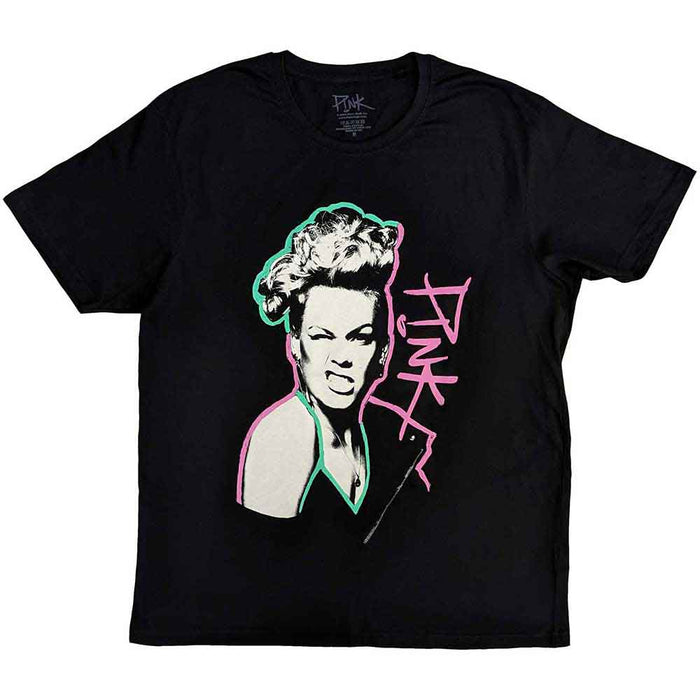 P!nk Paint Pen Black X-Large Unisex T-Shirt