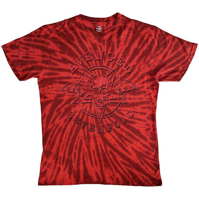 Avenged Sevenfold Pent Up Dip-Dye Wash Red X-Large Unisex T-Shirt