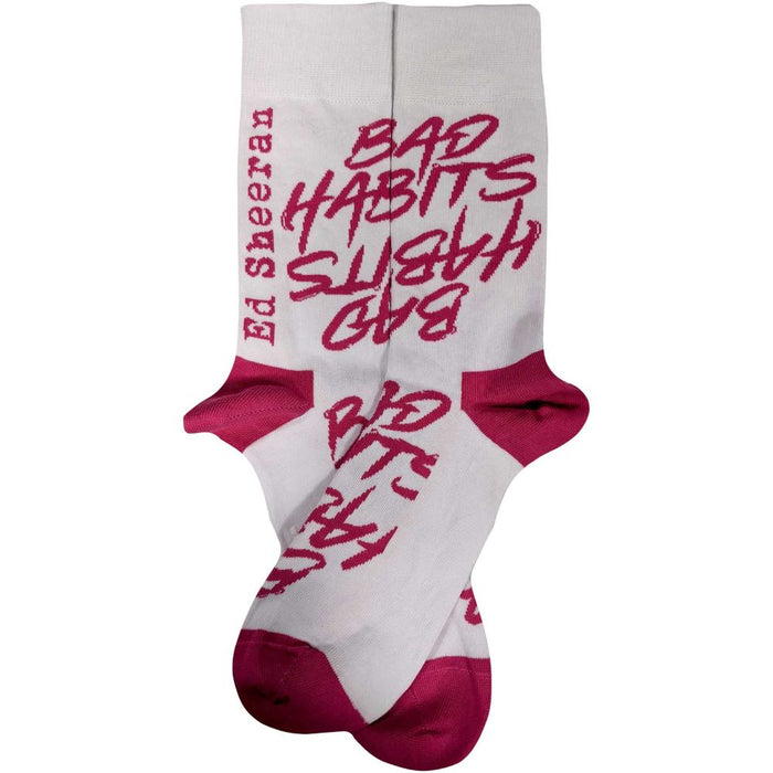 Ed Sheeran Unisex Ankle Socks: Bad Habits (Uk Size 7 - 11)