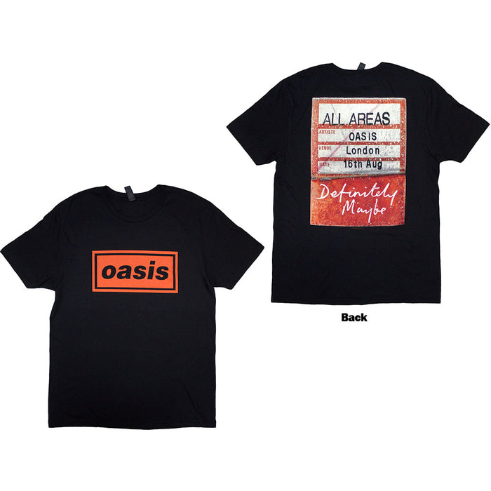 Oasis Definitely Maybe AAA Pass Black Medium T-Shirt