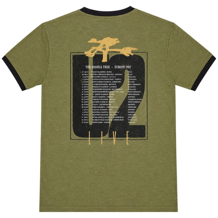 U2 The Joshua Tree Ringer Green Large T-Shirt