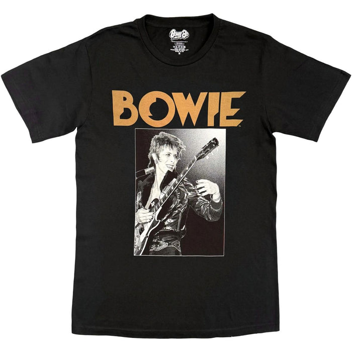 David Bowie Guitar Glam Rock Black X-Large T-Shirt