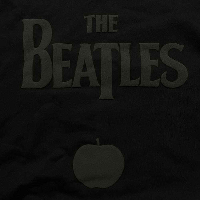 The Beatles Drop T Logo & Apple Black Large Hoodie