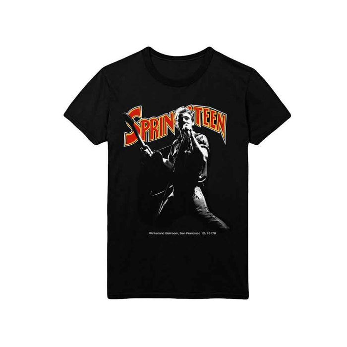 Bruce Springsteen Winterland Ballroom Singing Black Small T-Shirt