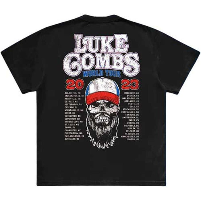 Luke Combs Tour '23 Skull Black Medium T-Shirt