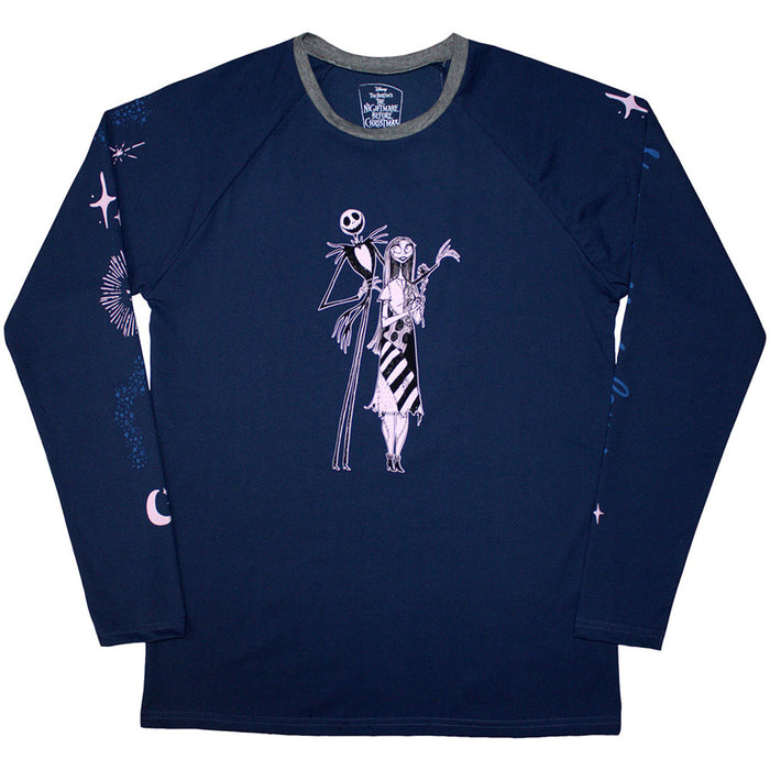 The Nightmare Before Christmas Celestial Navy Blue Long Sleeve Medium T-Shirt