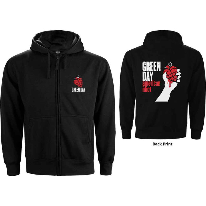 Green Day American Idiot XX-Large Zipped Hoodie