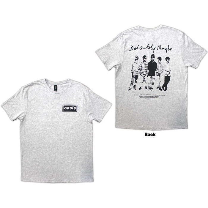Oasis Definitely Maybe Promo Grey Large T-Shirt