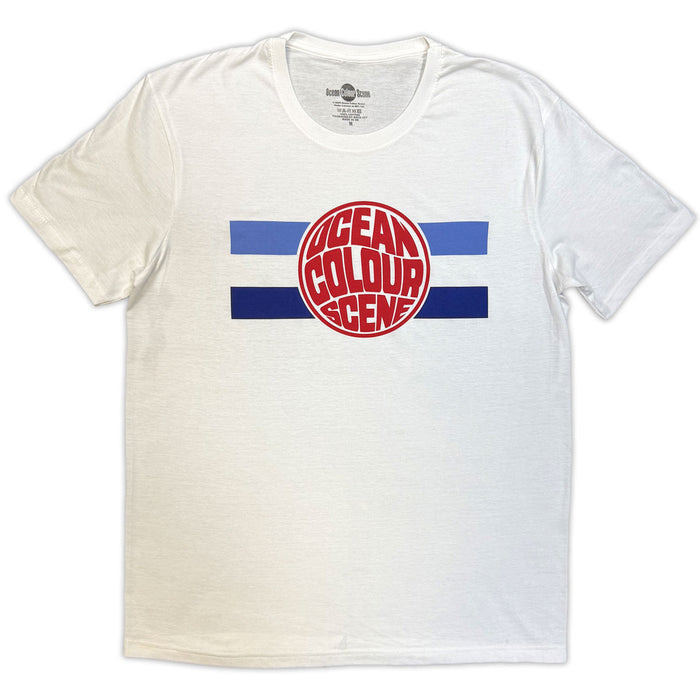 Ocean Colour Scene Sphere Logo White Medium T-Shirt