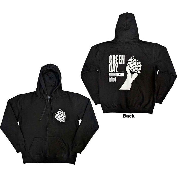 Green Day American Idiot The Musical Black Small Zipped Hoodie