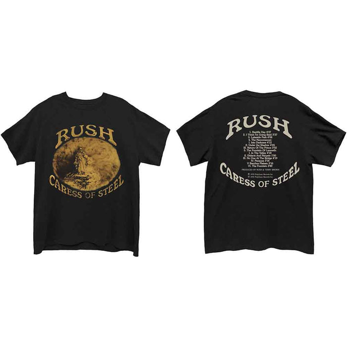 Rush Caress Of Steel Black Small T-Shirt