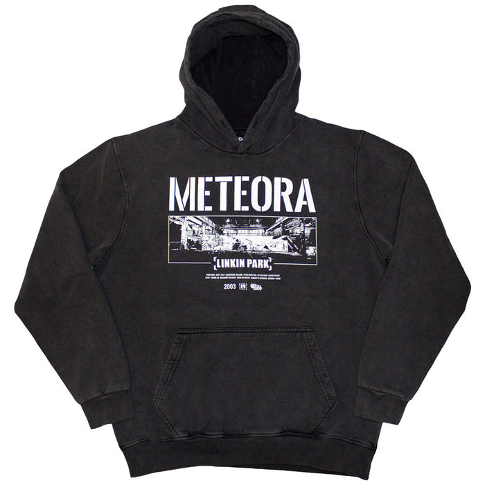 Linkin Park Meteora Wall Art Stone Wash Charcoal Grey Large Hoodie