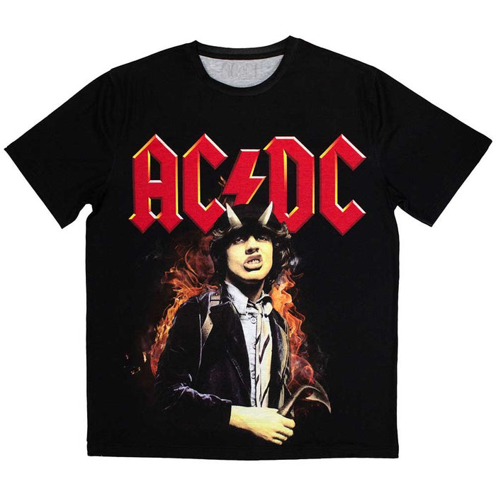 AC/DC Angus Highway To Hell Sublimation Black Small T-Shirt