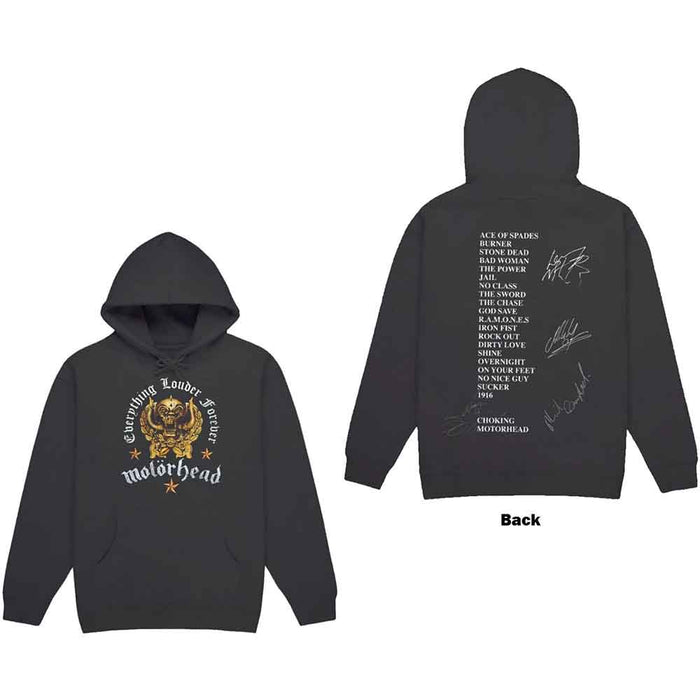 Motorhead Everything Louder Forever Charcoal Grey X-Large Hoodie