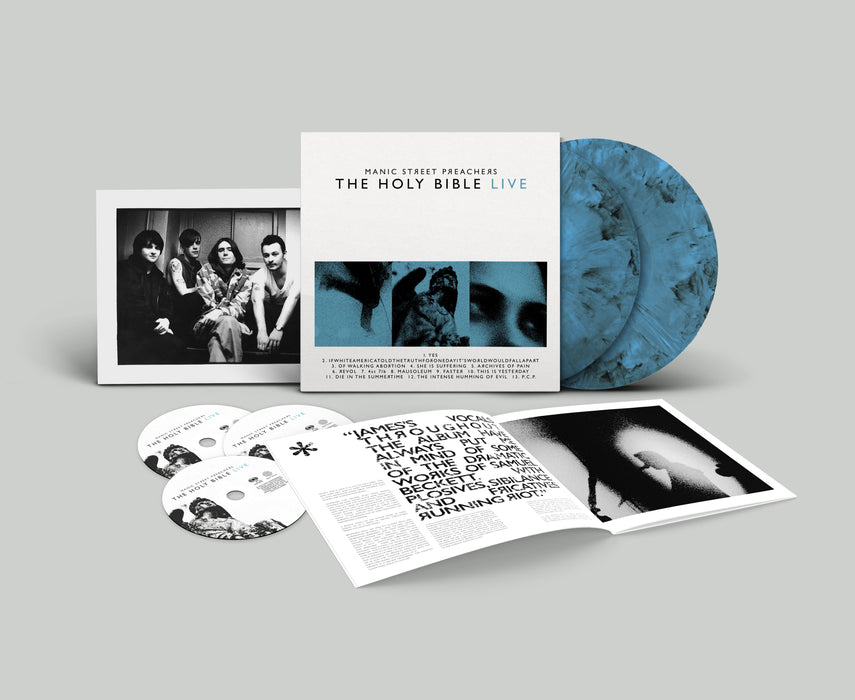 Manic Street Preachers The Holy Bible Live Vinyl LP Blue Marble Colour + Blu Ray Due Out 23/10/26