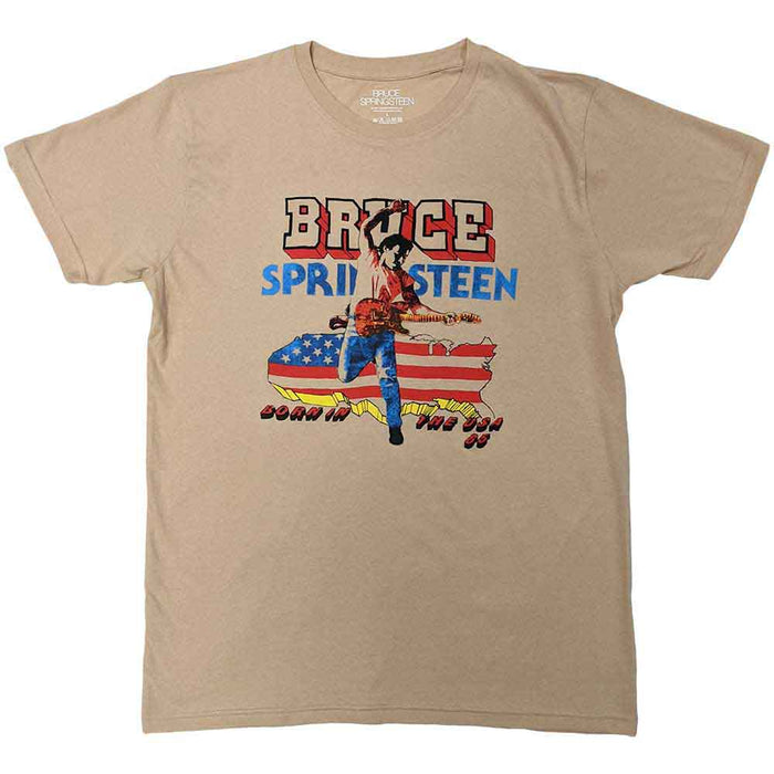 Bruce Springsteen Born In The USA '85 Sand Large T-Shirt