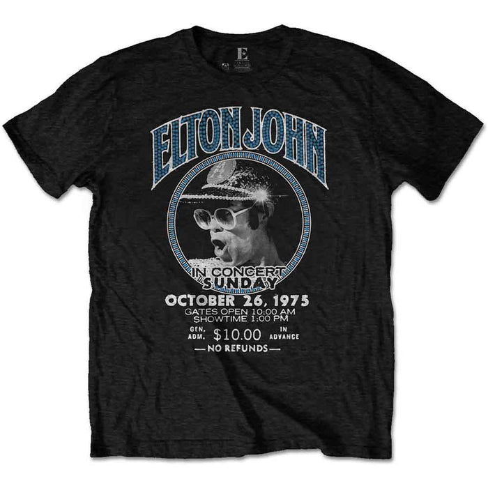 Elton John Live In Concert Black Medium T-Shirt