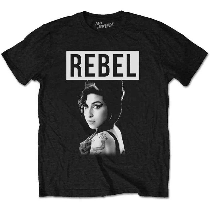 Amy Winehouse Rebel Black X-Large T-Shirt