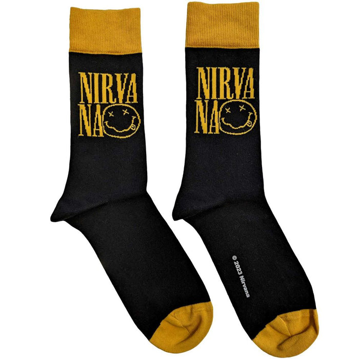 Nirvana Unisex Ankle Socks: Logo Stacked (Uk Size 7 - 11)